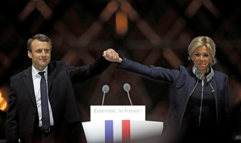 Emmanuel Macron and Brigitte Macron