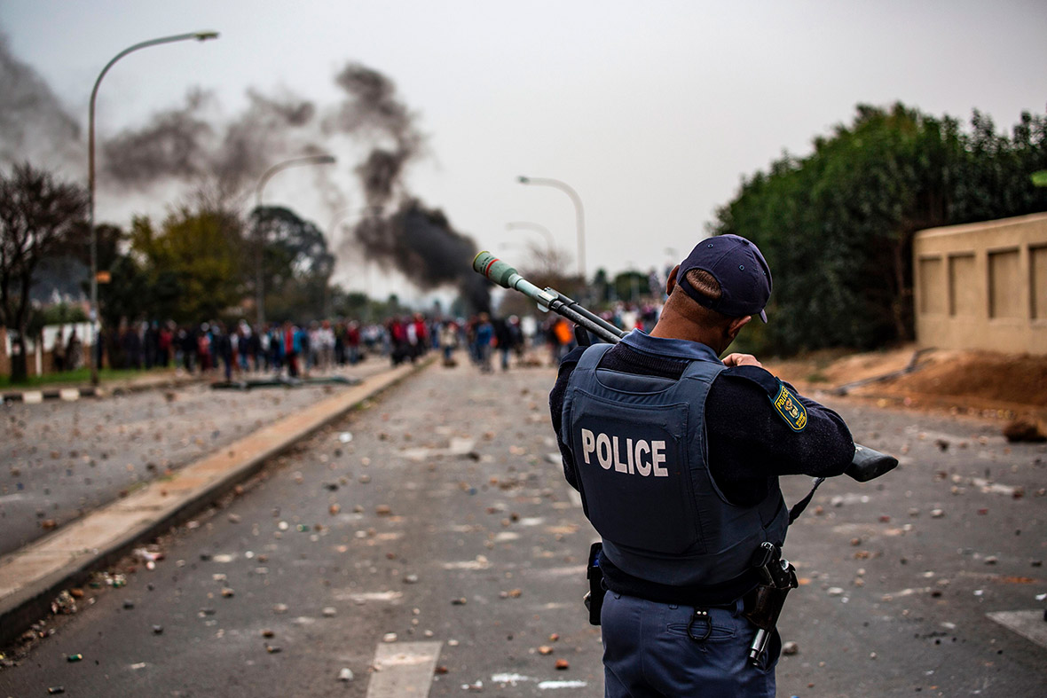 South Africa Police fire rubber bullets and tear gas on day 3 of