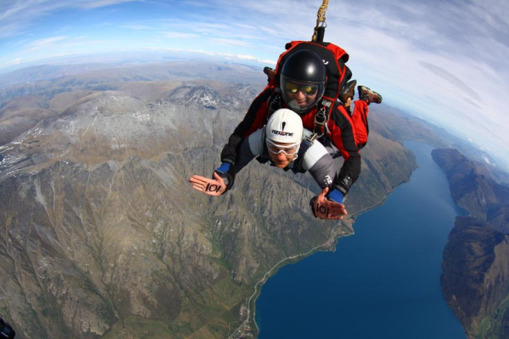 Greig Trout skydiving