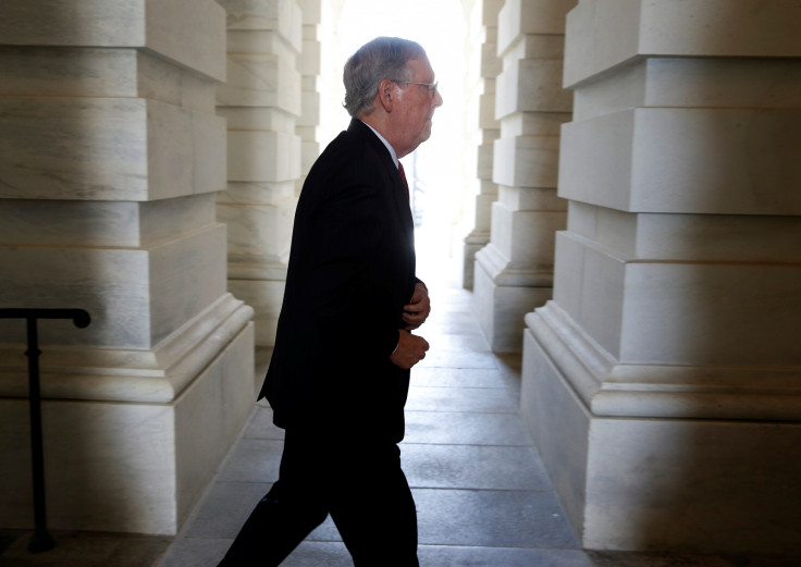 Mitch McConnell arrives at the capitol