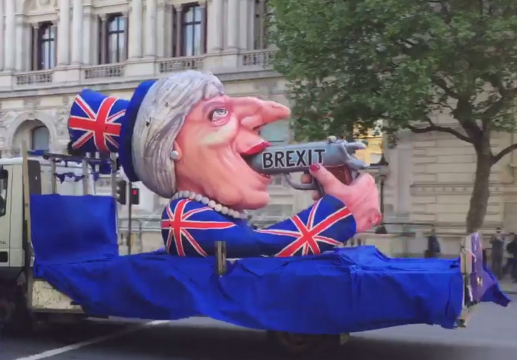 Theresa May Brexit float