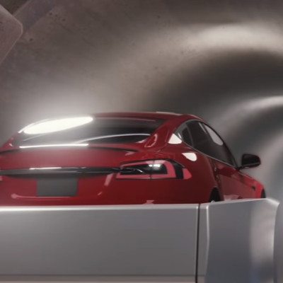 Tesla underground car sled