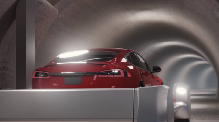 Tesla underground car sled