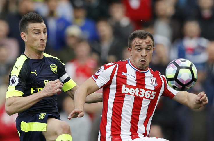 Laurent Koscielny and Xherdan Shaqiri