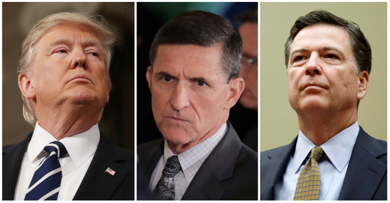 Trump, Flynn, Comey