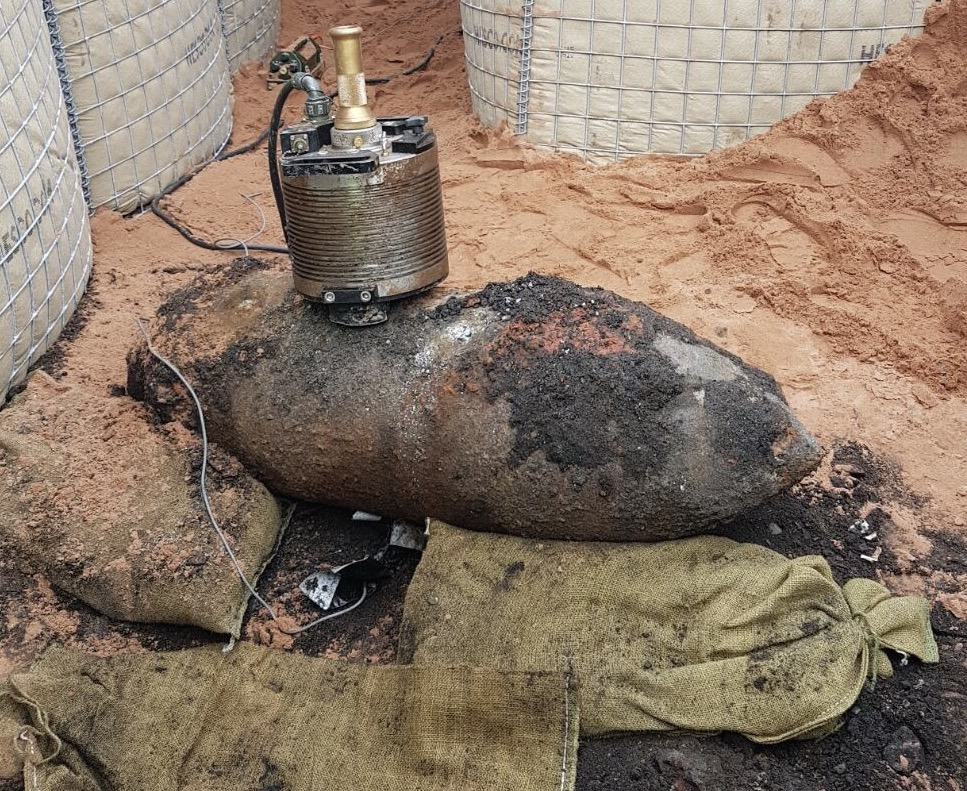 Drone Captures Controlled Explosion Of A 500lb German WW2 Bomb   Ww2 Bomb Birmingham 