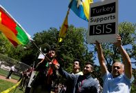 Kurdish supporters protest in Washington