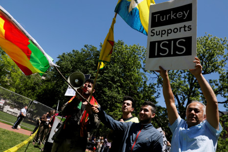 Kurdish supporters protest in Washington