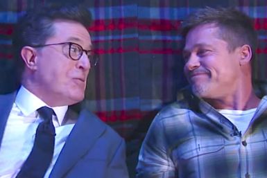 Brad Pitt and Stephen Colbert