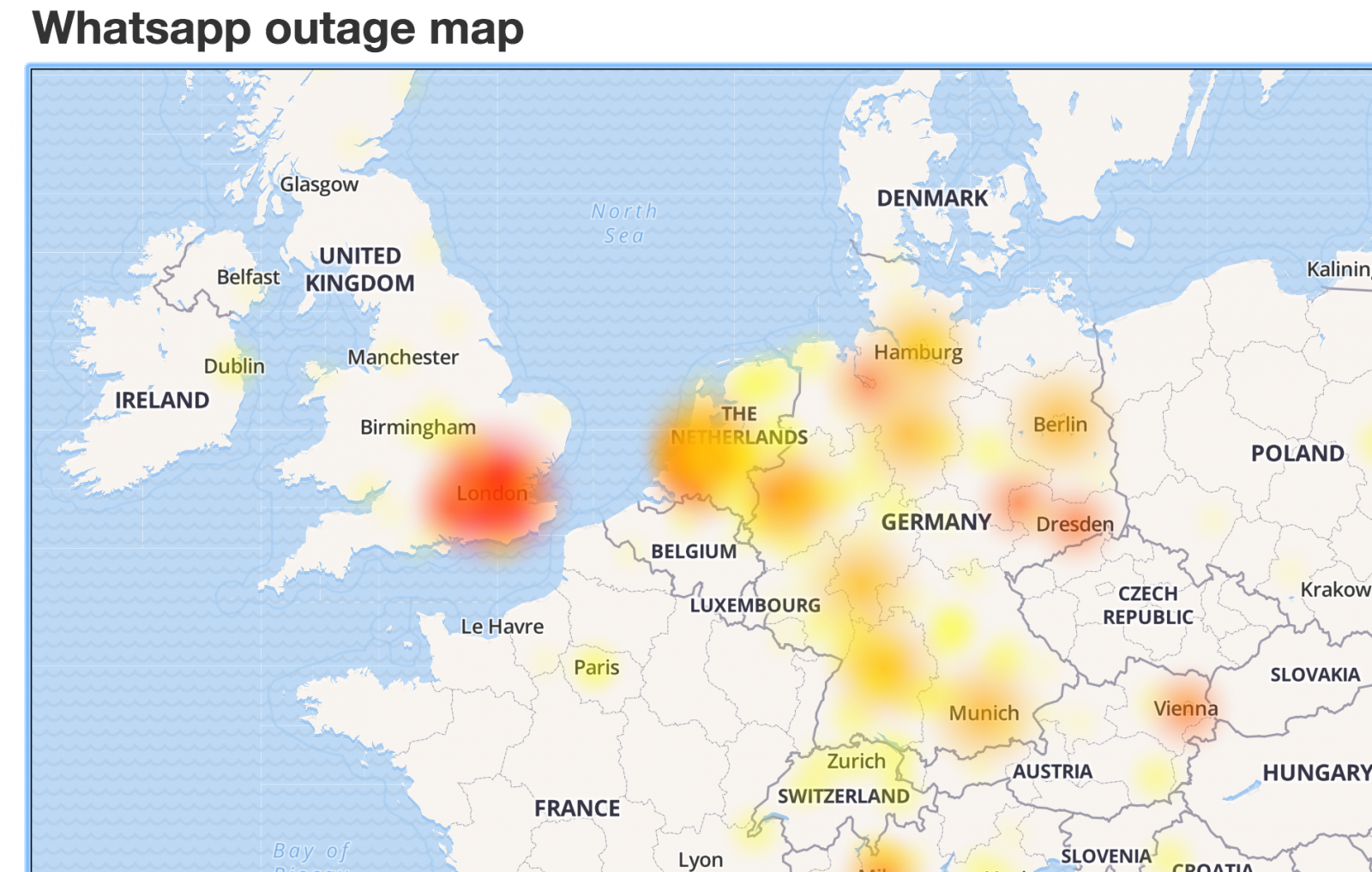 how long will the whatsapp outage last