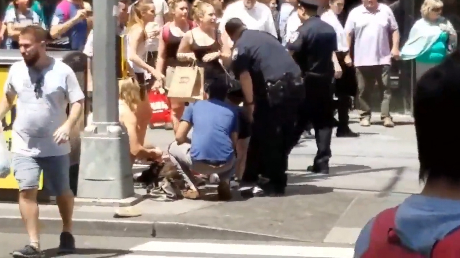 Car Ploughs Into Pedestrians In Times Square Car Ploughs Into Pedestrians In Times Square