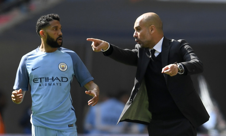 Gael Clichy and Pep Guardiola