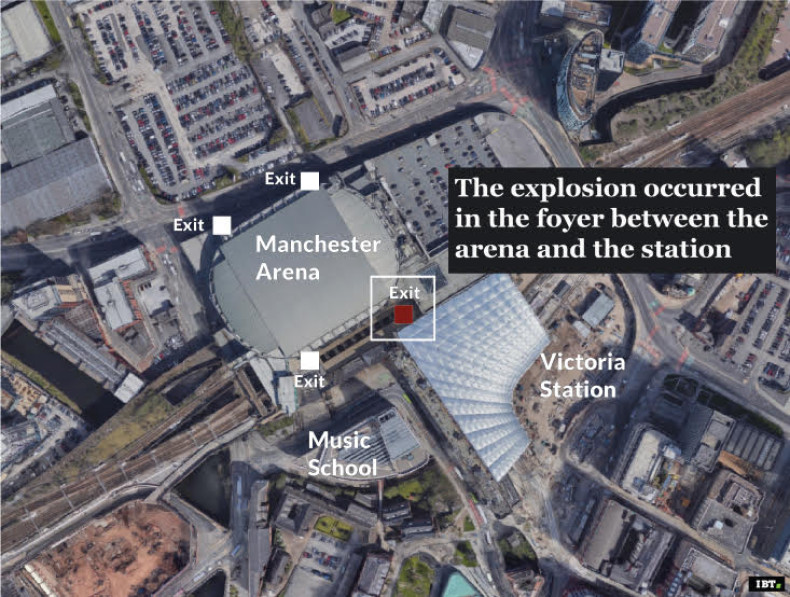 Manchester Arena map