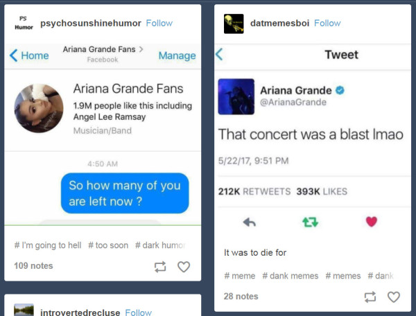 Ariana Grande posts doctored by trolls Ariana Grande posts doctored by trolls