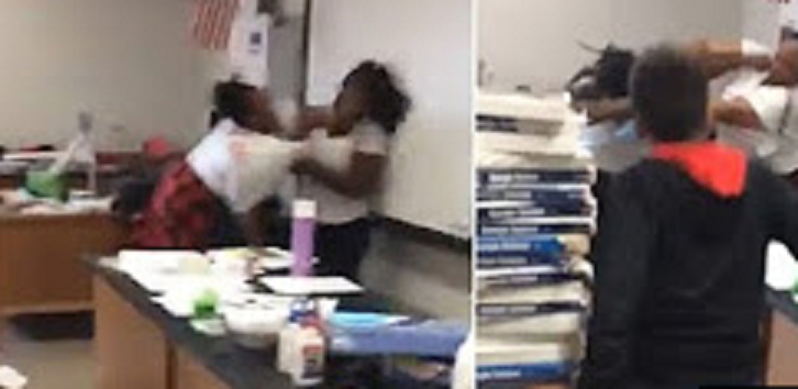 Watch Two Female Teachers Brawl Mid Lesson In Front Of A