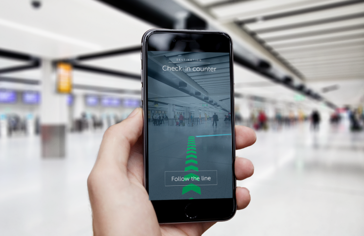 Gatwick Airport augmented reality navigation system 