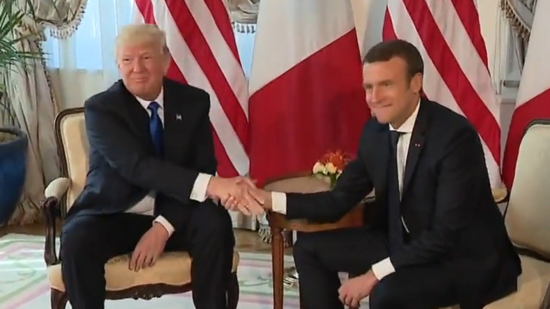 Macron-Trump Handshake Under Scrutiny As Pair Meet For First Time