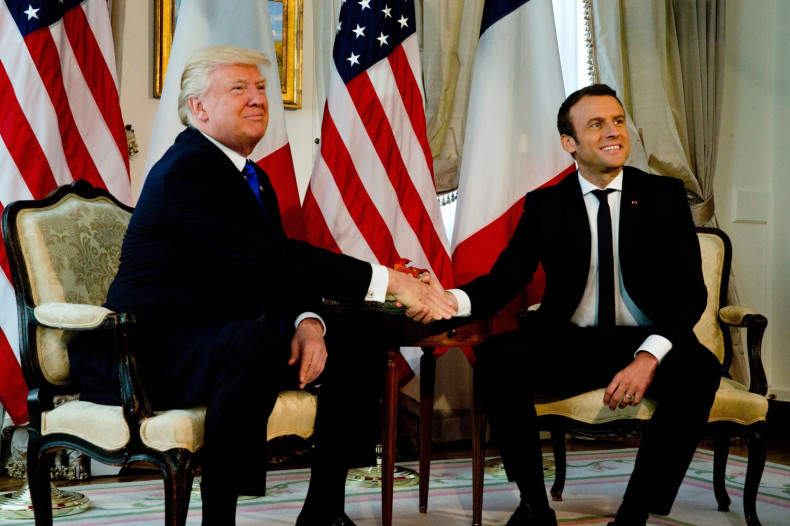 Donald Trump Finally Meets His Hand Shake Match In Emmanuel Macron