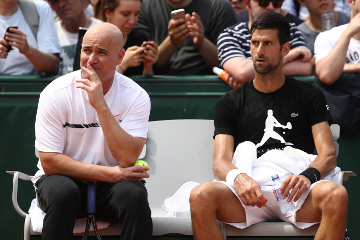 Andre Agassi and Novak Djokovic
