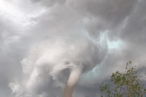 Mowing the lawn in a tornado