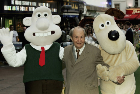 Peter Sallis with Wallace and Gromit