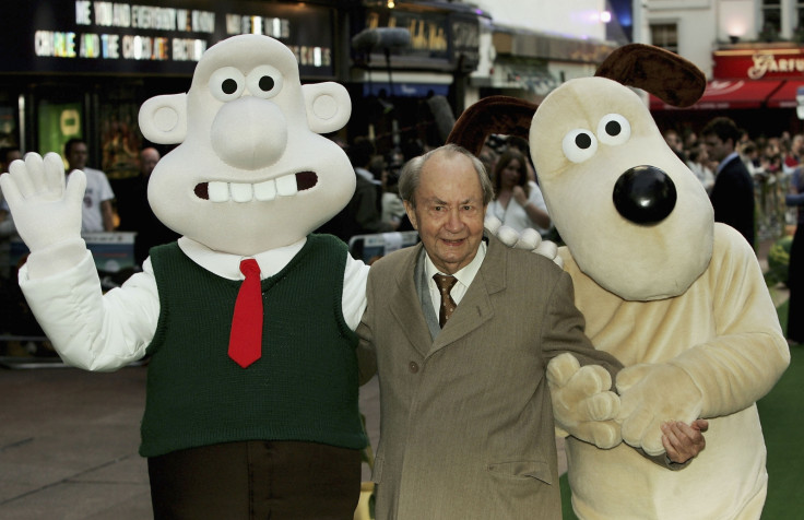 Peter Sallis with Wallace and Gromit