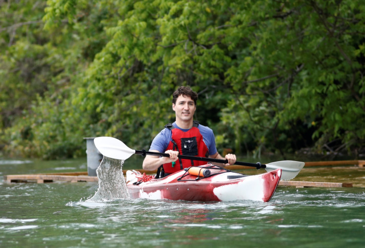 Justin Trudeau kayak