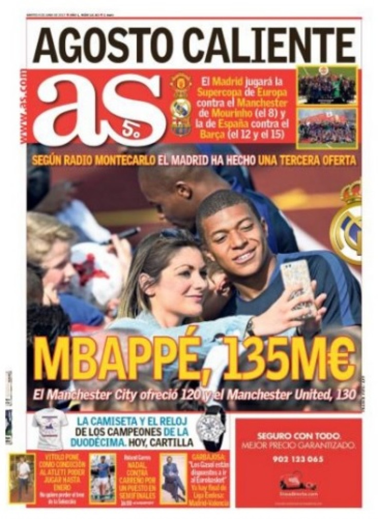 Mbappe AS front page