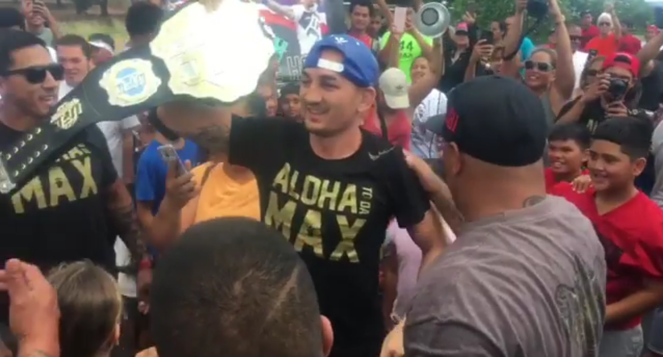 Watch Hawaii welcome new featherweight champion Max Holloway like a ...