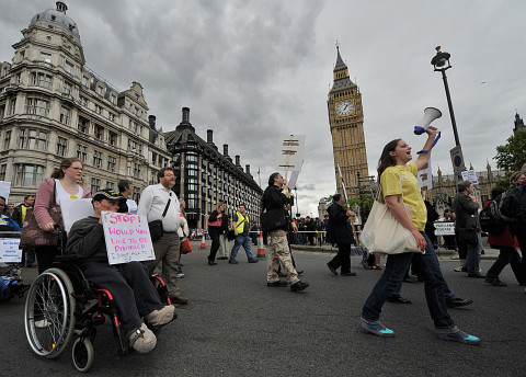 Disabled protestors