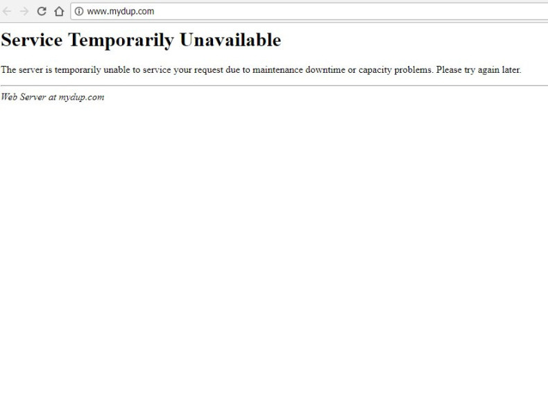 DUP website down 