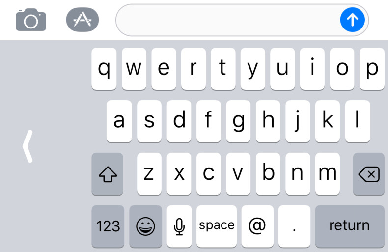 iOS 11 one-handed keyboard