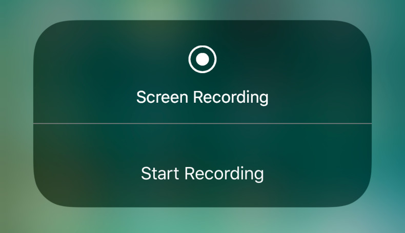 iOS 11 screen recording