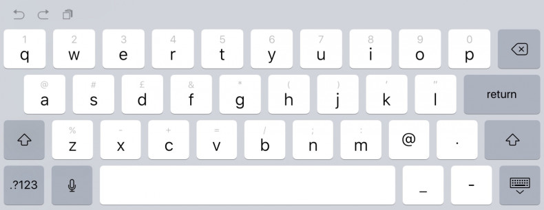 iPad keyboard in iOS 11