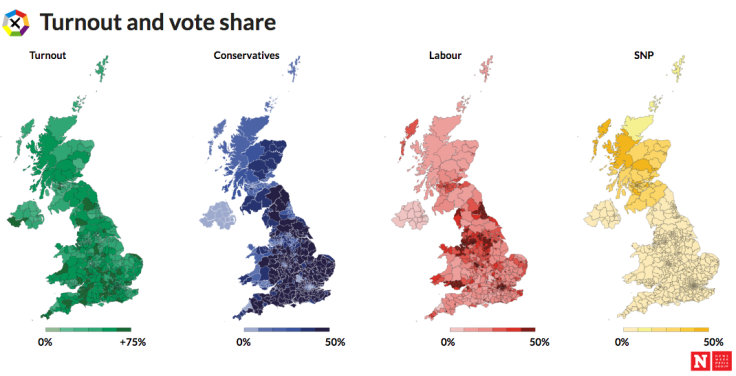 General Election 2017: turnout/vote share