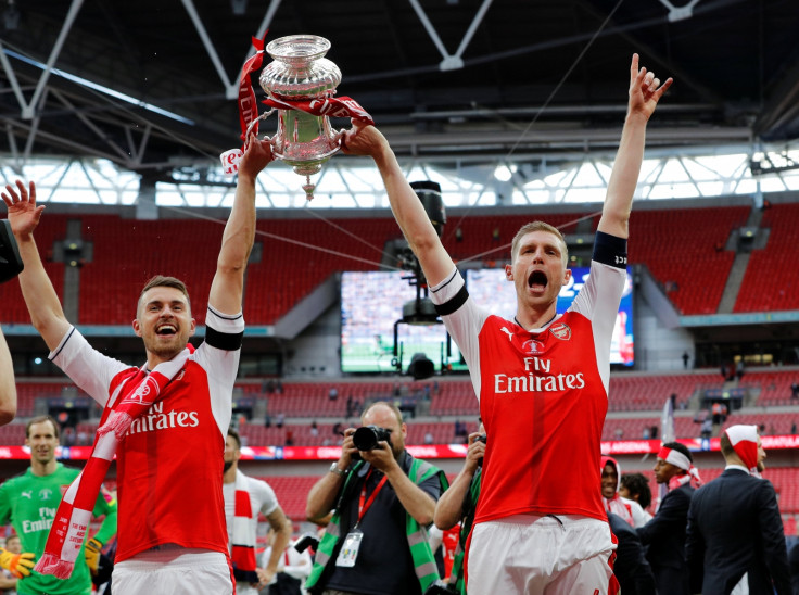 Aaron Ramsey and Per Mertesacker