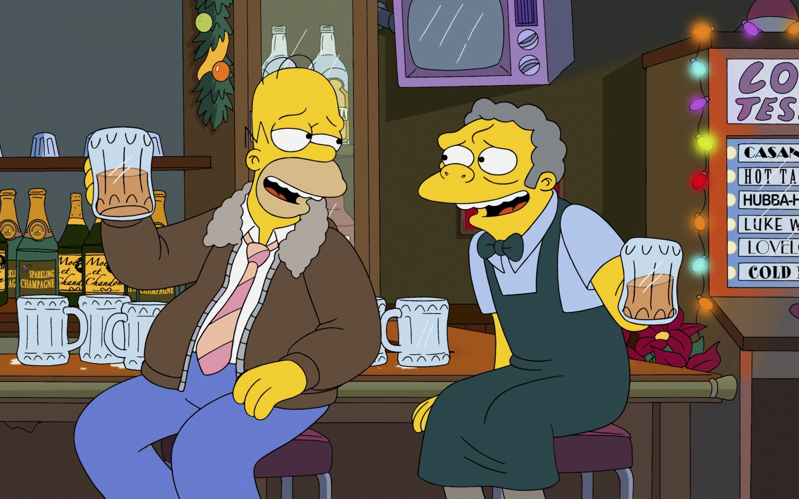 Homer Simpson Defeats Google S All Powerful DeepMind Artificial   Homer Simpson And Moe Drinking Beer 