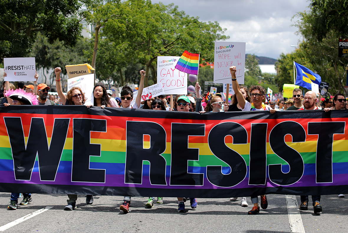 West Hollywood Gay Pride LGBT resist DonaldTrump