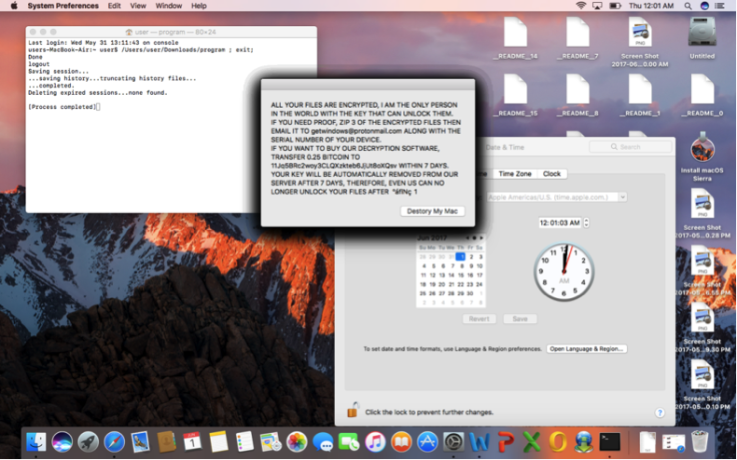 Mac Ransomware Note