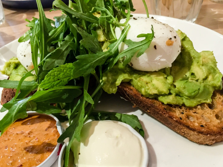 Eggs and avocado on toast