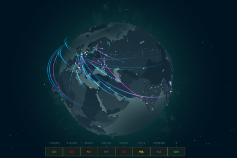 Kaspersky real-time cyberthreat map