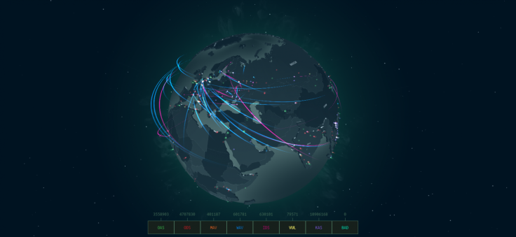 Kaspersky real-time cyberthreat map