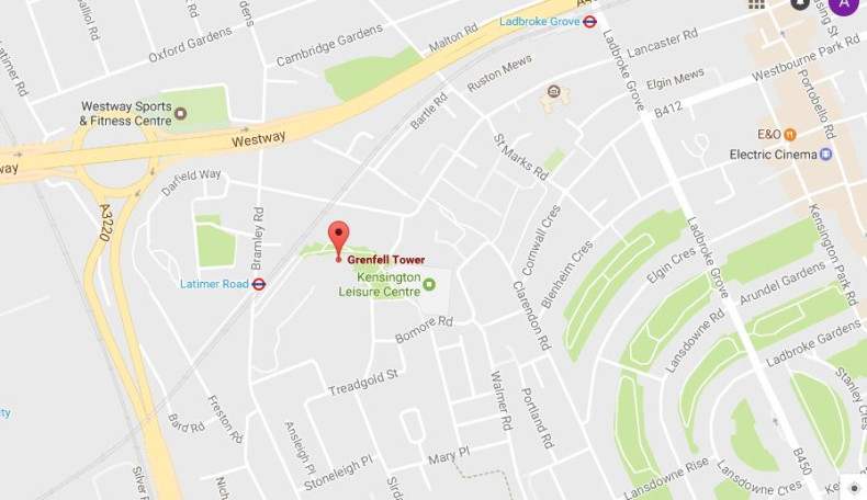 Grenfell Tower map