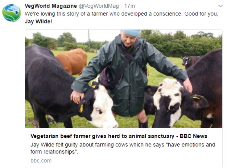 Jay Wilde vegetarian farmer