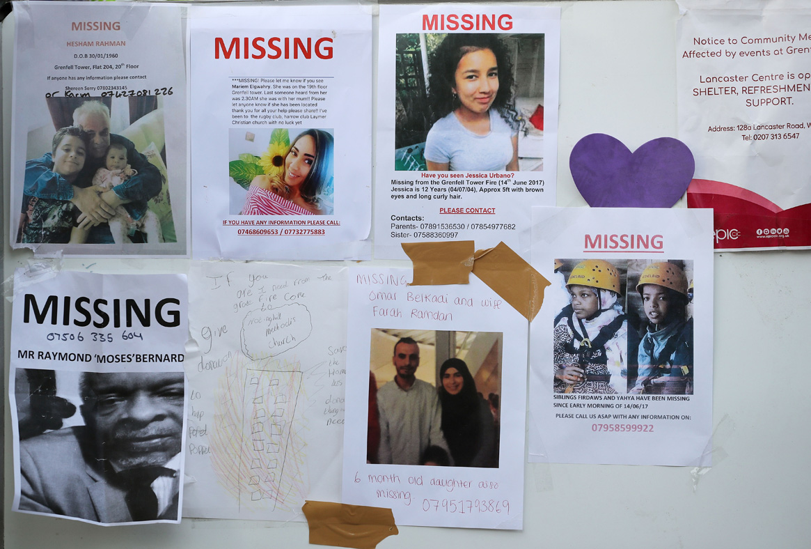 Grenfell Tower fire missing