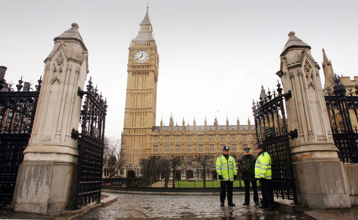 Police Around The Houses Of Parliament