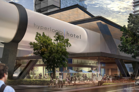 Conceptual image of Hyperloop Hotel
