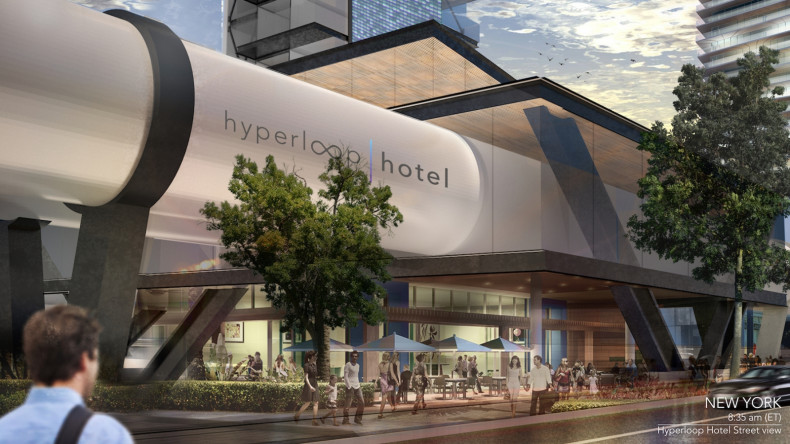 Conceptual image of Hyperloop Hotel
