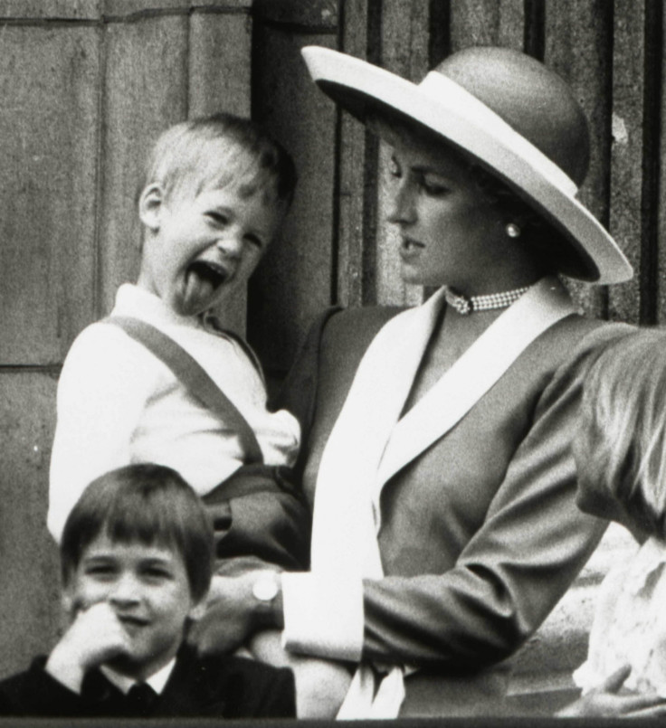 Princess Diana holds Prince Harry