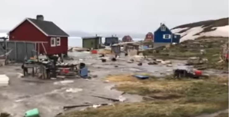 Flooding in Illorsuit, Greenland